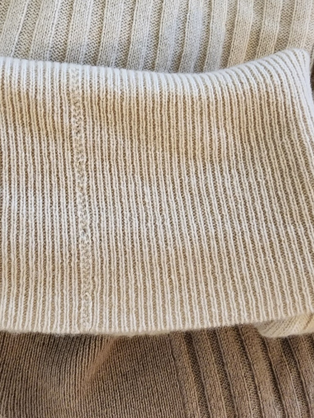 Lafayette 148 NY 100% Cashmere Ombre Ribbed Turtleneck Tunic Sweater No Size Tag - Picture 13 of 13